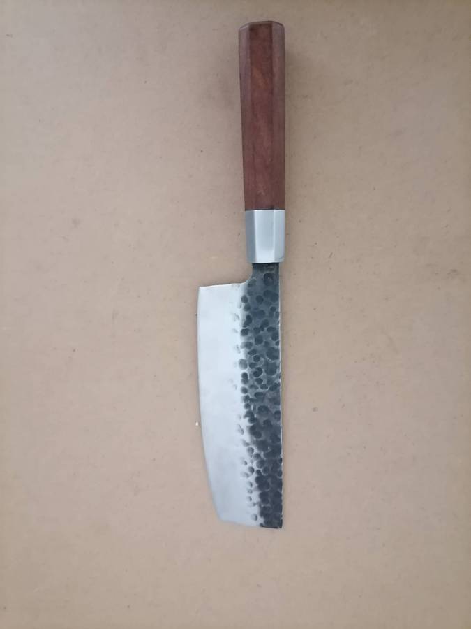 CHEF TAKI Handmade Japanese Steel Kitchen KNIVE 32CM L WITH HANDLE - 18CM BLADE LENGHT - 3MM THICK