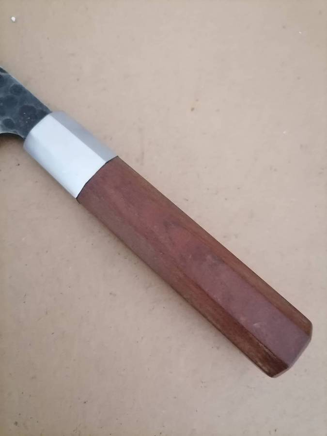 CHEF TAKI Handmade Japanese Steel Kitchen KNIVE 32CM L WITH HANDLE - 18CM BLADE LENGHT - 3MM THICK