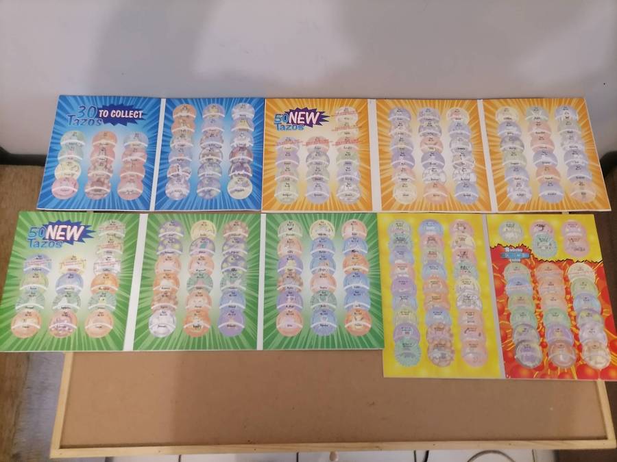 HUGE POKÉMON 290 TAZOS BUNDEL WITH 4 BOOKLETS - Normal, No 2, No 3 & 3D Tazos