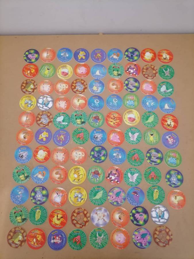 HUGE POKÉMON 290 TAZOS BUNDEL WITH 4 BOOKLETS - Normal, No 2, No 3 & 3D Tazos