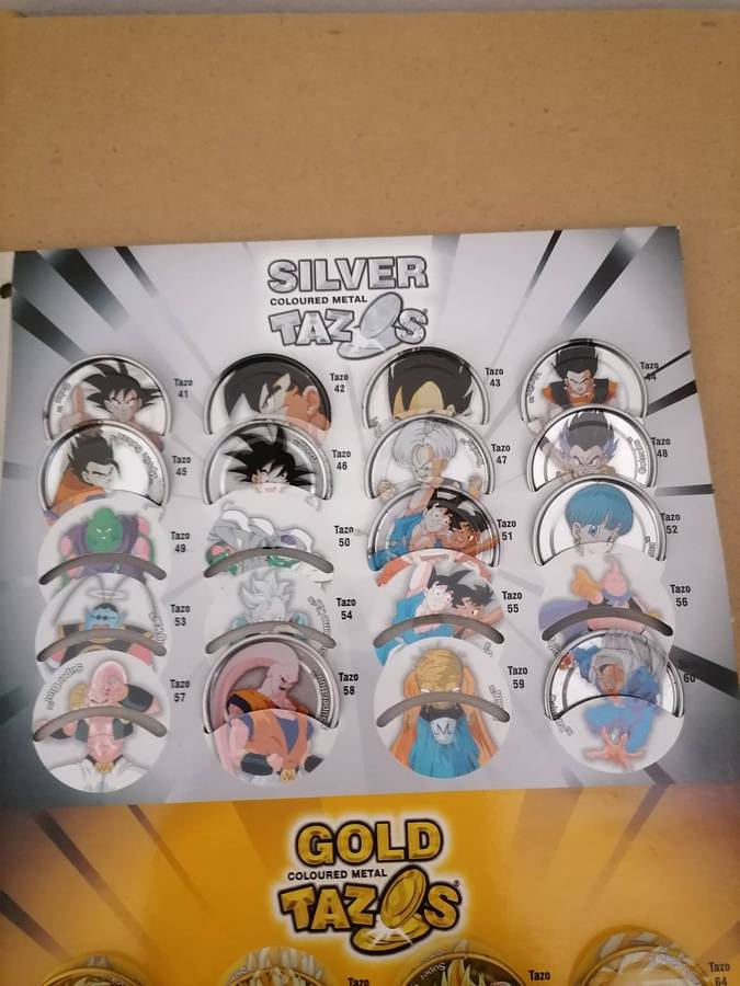 Dragonball Z Limited Edition Metal Tazo Folder with 66 OUT OF 80 METAL TAZOS