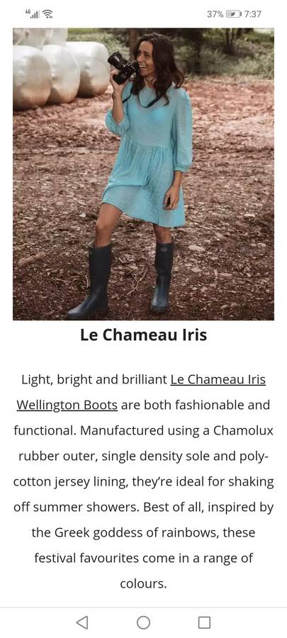 Le Chameau Women's Iris 2 Rubber Boot Platinum - EUR 41 - UK 7 - US 9 WITH TAG