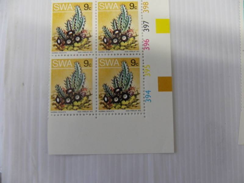 SWA 2nd Definitive Series (1973) - 9c Mint Control Block #394 No Date (SACC @ R60)