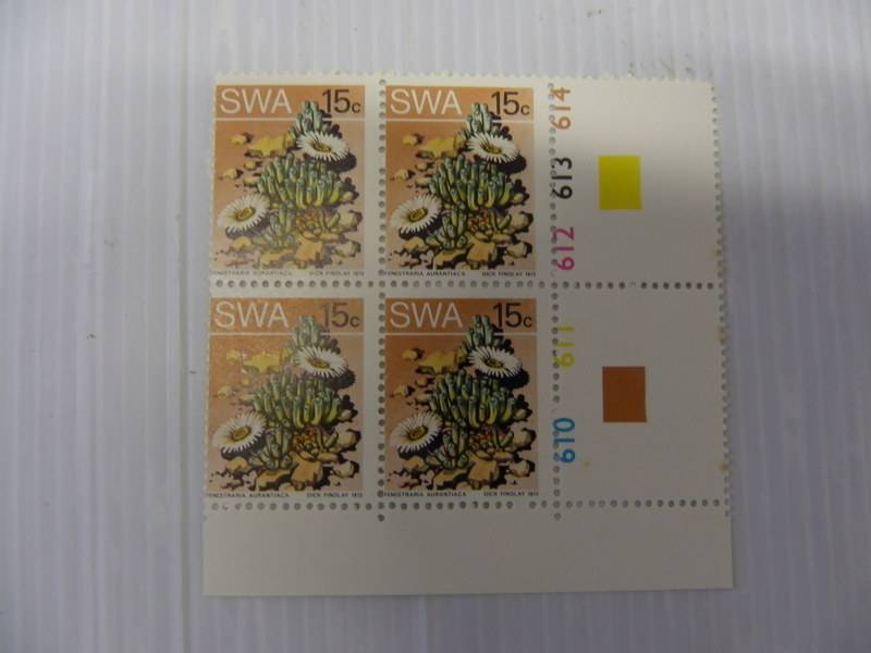 SWA 2nd Definitive Series (1973) - 15c Mint Control Block #610 No Date (SACC @ R35)