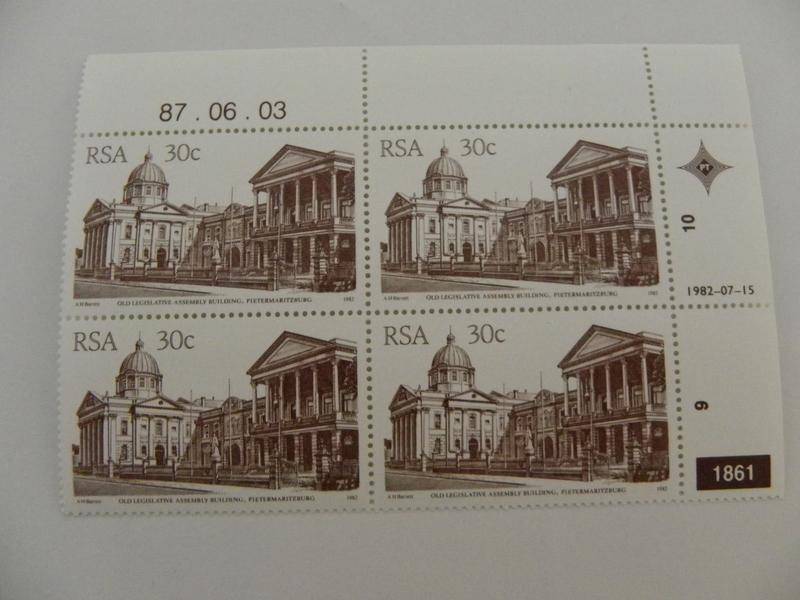 RSA 4th Definitive Series (1982) - 30c Mint Control Block #1861 Dated 87.06.03