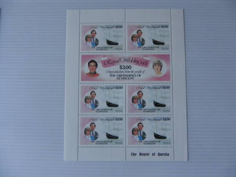St Vincent (1981) - Royal Wedding $3.00 Full Sheet in Mint