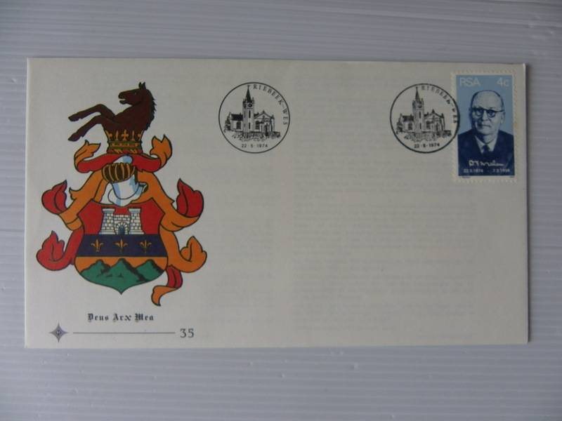 RSA 1.35 (1974) - Centenary of the Birth Of Dr DF Malan Official FDC