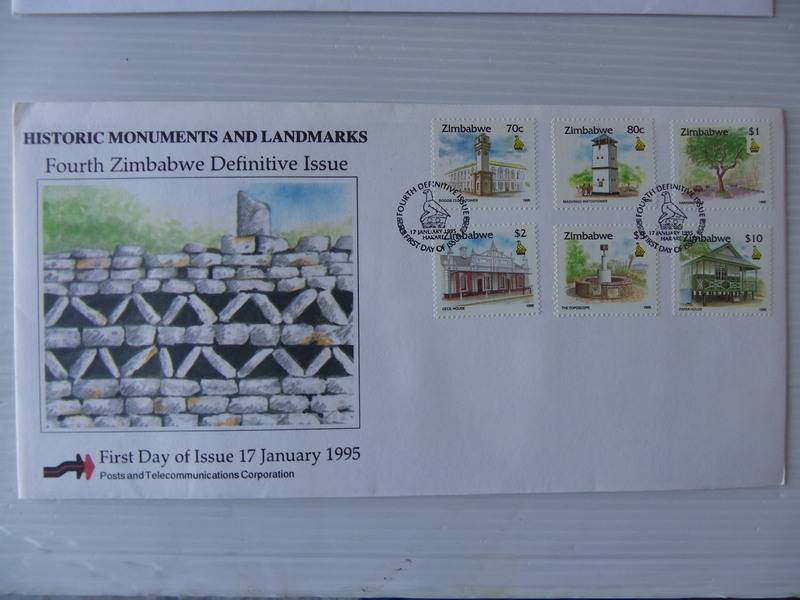 Zimbabwe (1995) - Historic Monuments and Landmarks of Zimbabwe Illustrated FDC