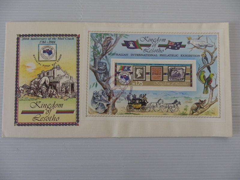 Lesotho (1984) - 200th Anniversary of the Mail Coach Illustrated FDC