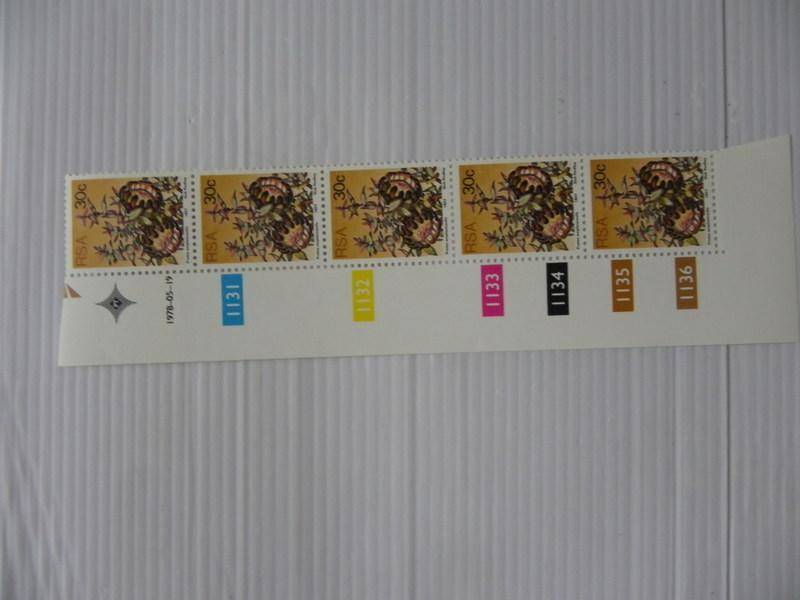 RSA 3rd Definitive Series (1977) - 30c Mint Strip Control number 1131 Dated 1980-10-19