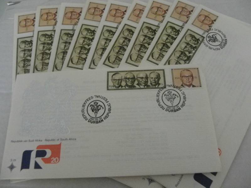 Excess Stock - RSA 3.29 Set of 10 FDC's (Bid per FDC to take all 10)