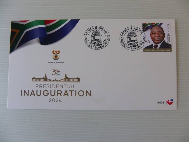 RSA 8.003 (2024) - 3rd Inauguration of President Ramaphosa Official Card Issued by SAPO