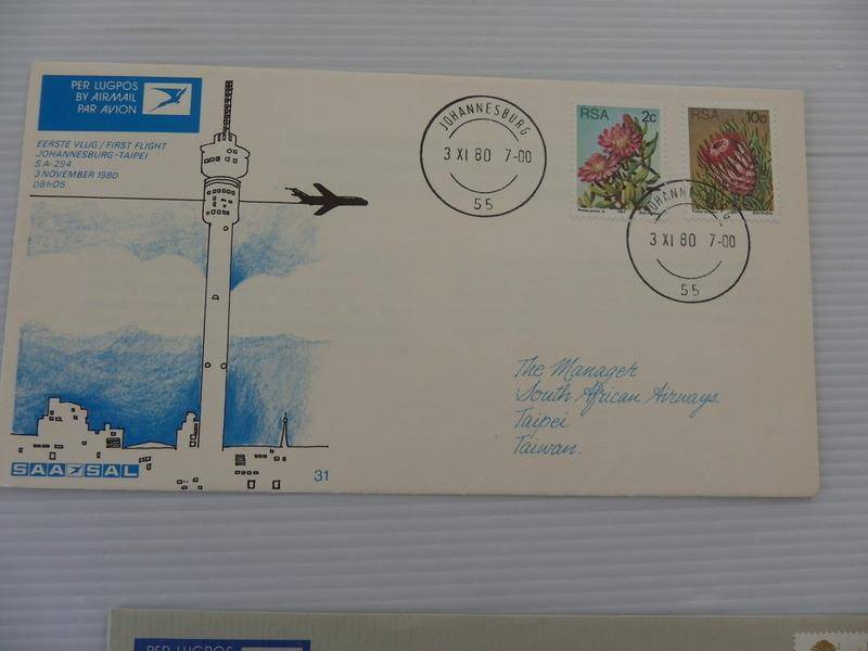 RSA (1980) - SAA #31 1st Flight JHB to Taipei Illustrated FDC