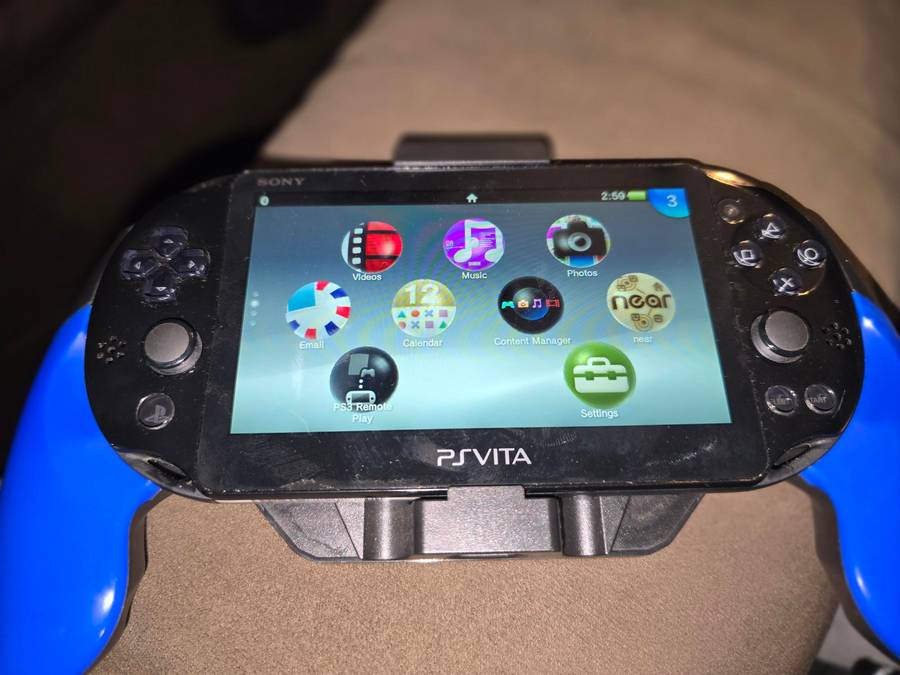 Playstation PSVita 2000 Console - with grips and 128gb Memory Card