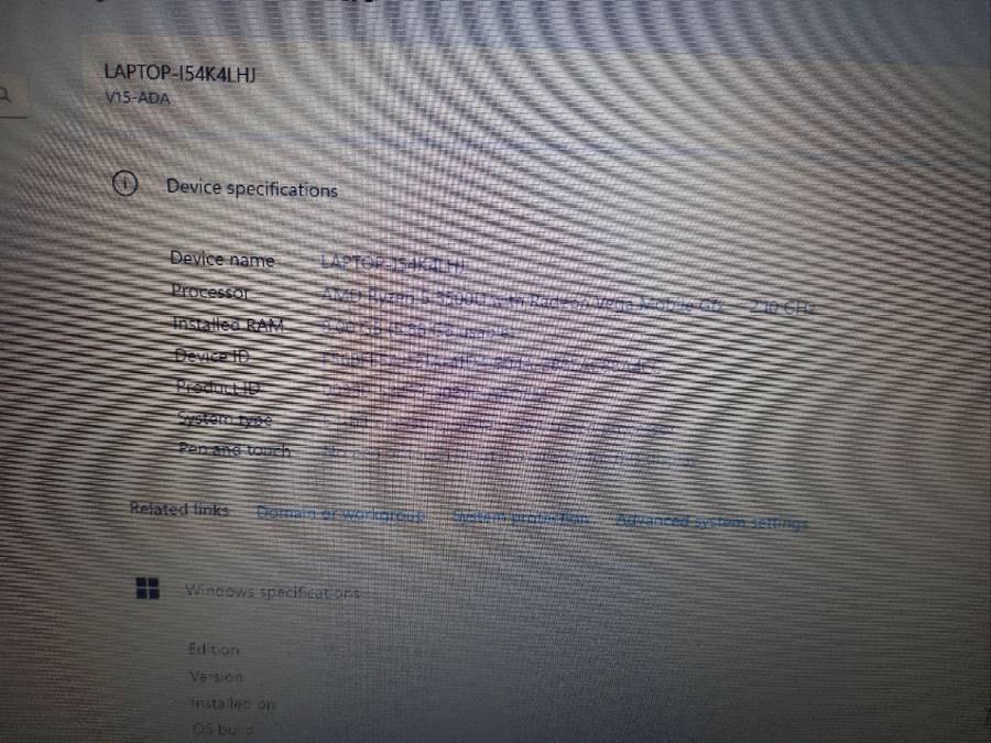 Lenovo V15 ADA AMD Ryzen 5 3500U | 8GB RAM | 256GB Nvme
