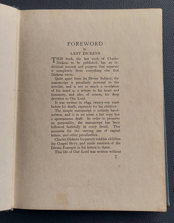 1st Edition of Charles Dickens' The Life of Our Lord - 1934 Associated Newspapers Ltd.