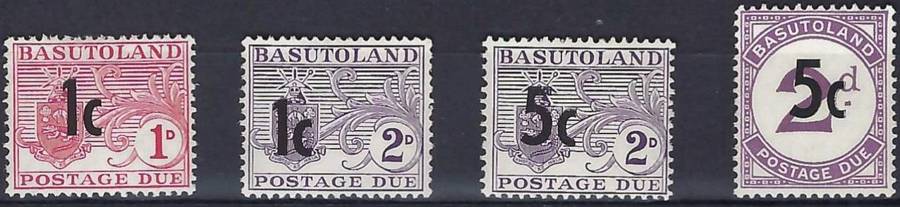 BASUTOLAND - 1961 - FULL SET - POSTAGE DUES - MMINT - SACC 5-8