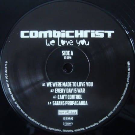 COMBICHRIST We Love You 2 X Vinyl LP + CD 2014 German Pressing [Electronic EBM Industrial]