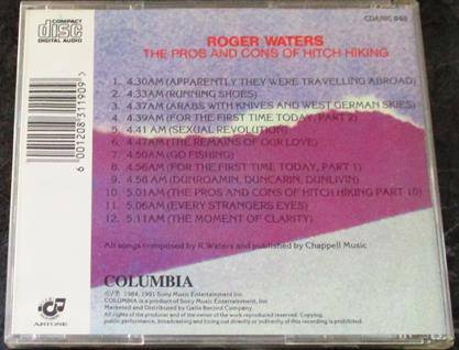 ROGER WATERS The Pros and Cons of Hitch Hiking CD [Shelf G x 4]