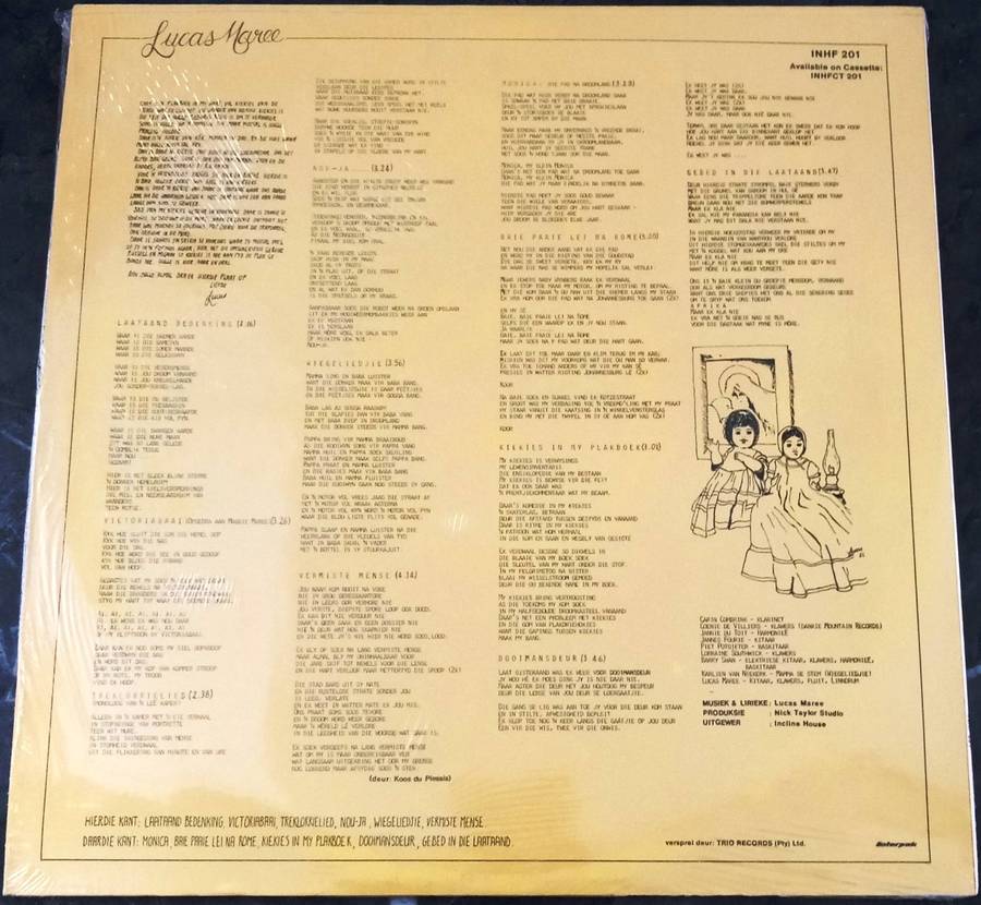 LUCAS MAREE Kiekies.... LP VINYL Record