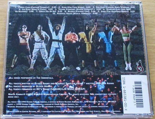 MORTAL KOMBAT The Album CD [Shelf Z x 6]
