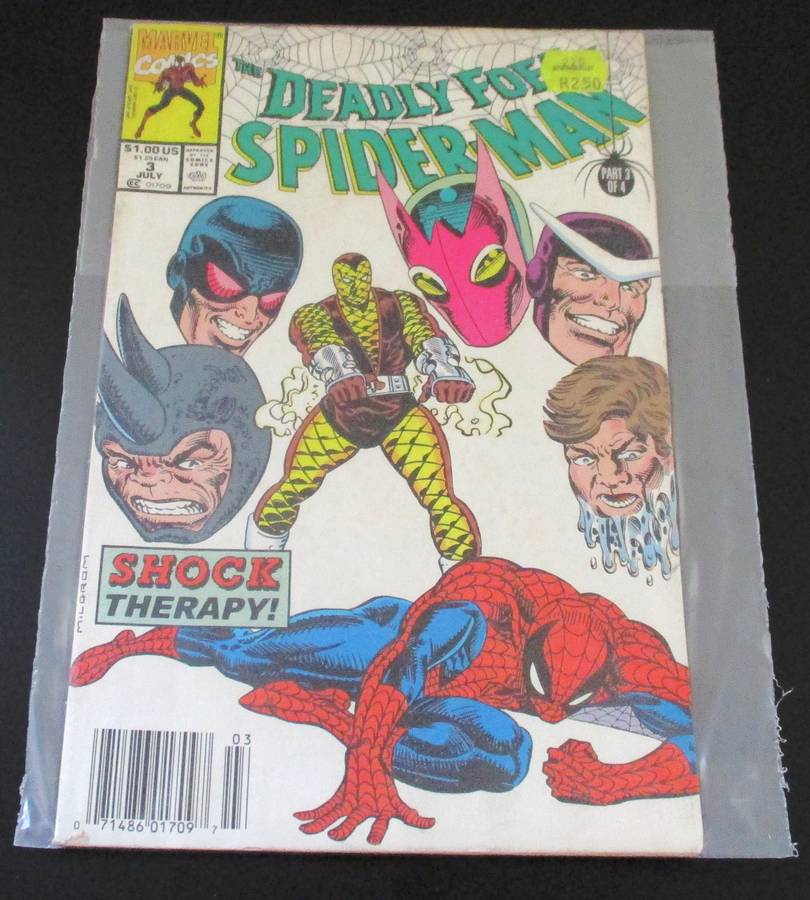 MARVEL Comics DEADLY FOES OF  SPIDER-MAN Shock Therapy #3 July 1991 [Box 3]