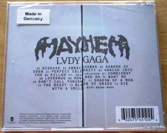 LADY GAGA Mayhem CD