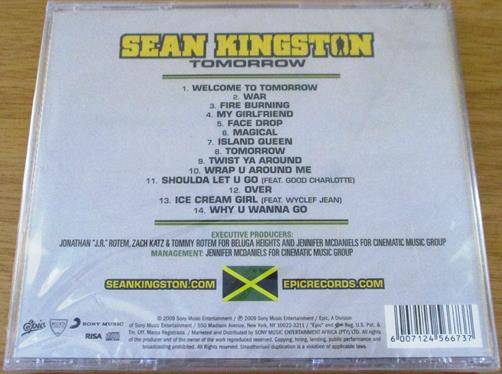 SEAN KINGSTON Tomorrow CD [Shelf G Box 5]