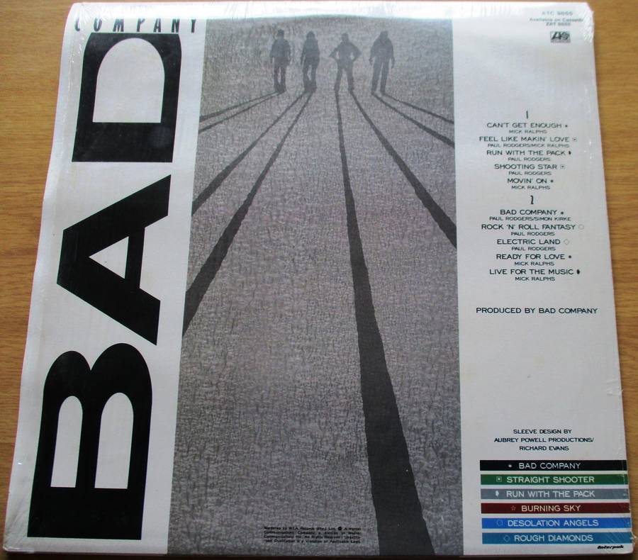BAD COMPANY 10 FROM 6 LP VINYL RECORD