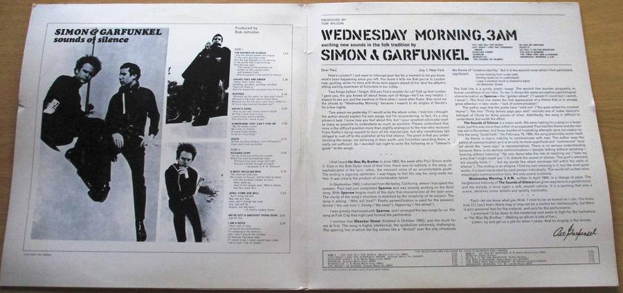 SIMON & GARFUNKEL Sounds of Silence + Wednesday Morning 3am 2xLP VINYL RECORD