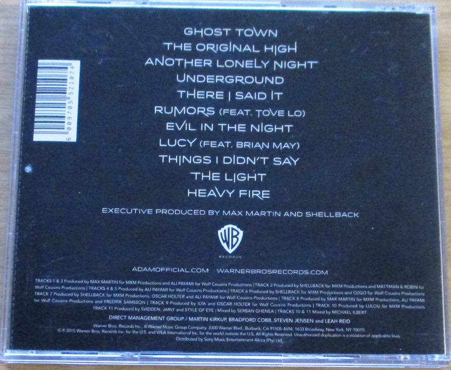 ADAM LAMBERT The Original High CD [G Box 28]
