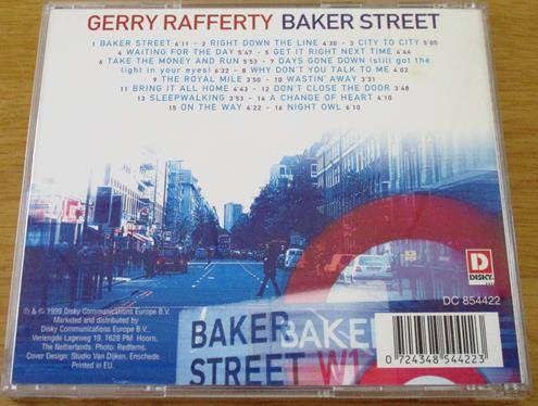 GERRY RAFFERTY Baker Street Best of CD [Shelf Z x 5]