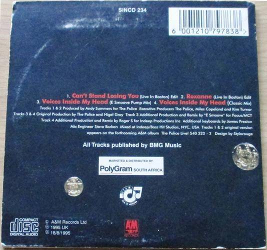 THE POLICE Can't Stop Losing You Live CD [card sleeve box]