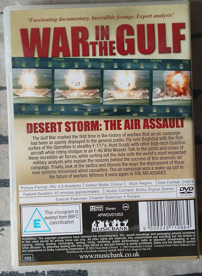 WAR IN THE GULF Desert Storm: The Air Assault DVD [BBOX 8]