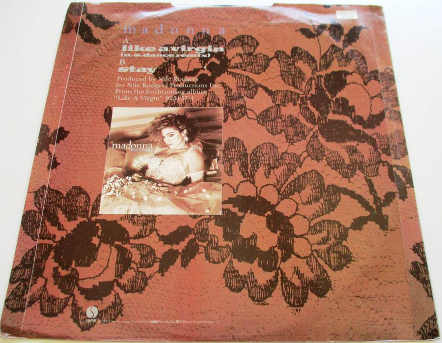 MADONNA Like a Virgin U.S. Dance Mix / Stay 12" Maxi Single VINYL Record