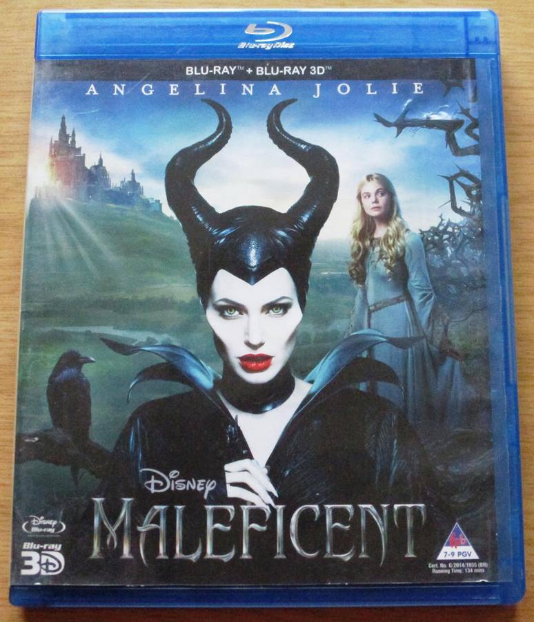 MALEFICENT Angelina Jolie BLU RAY + BLU RAY 3D [BLU RAY SHELF]
