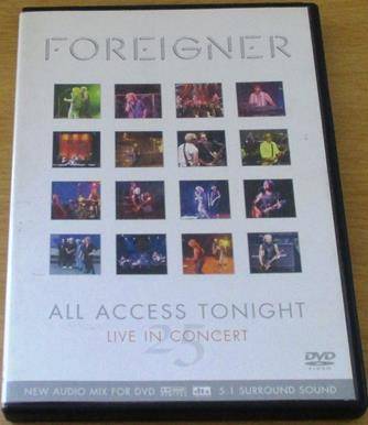 FOREIGNER All Access Tonight Live in Concert DVD