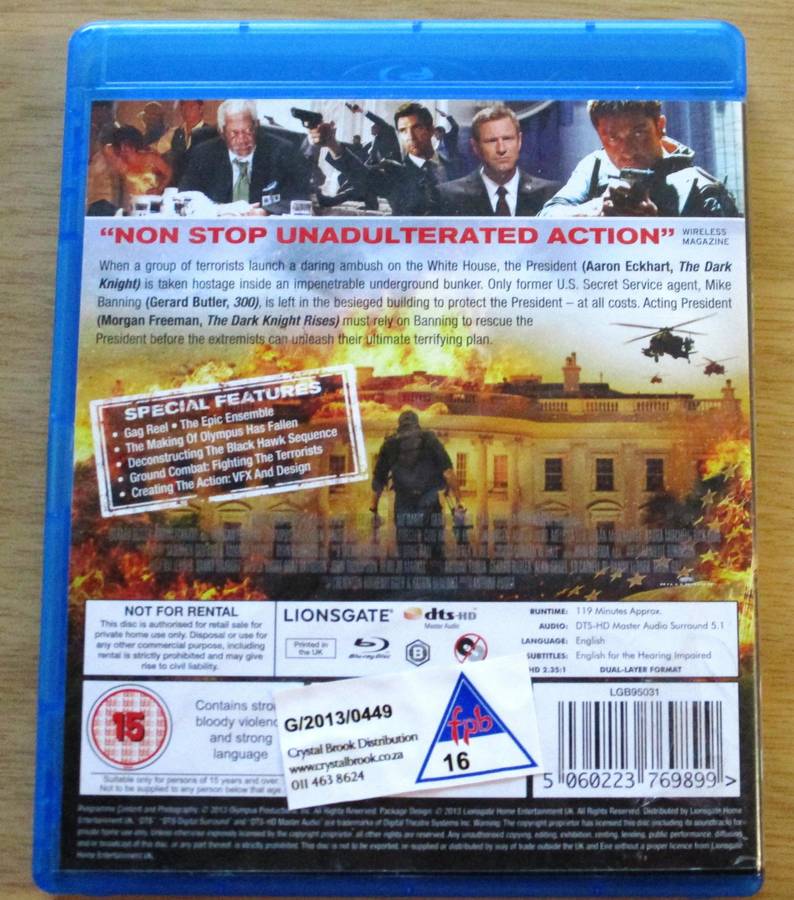 OLYMPUS HAS FALLEN BLU RAY [BLU RAY SHELF]