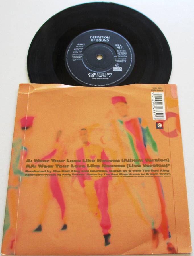 DEFINITION OF SOUND Wear your love like Heaven  7` Single VINYL Record