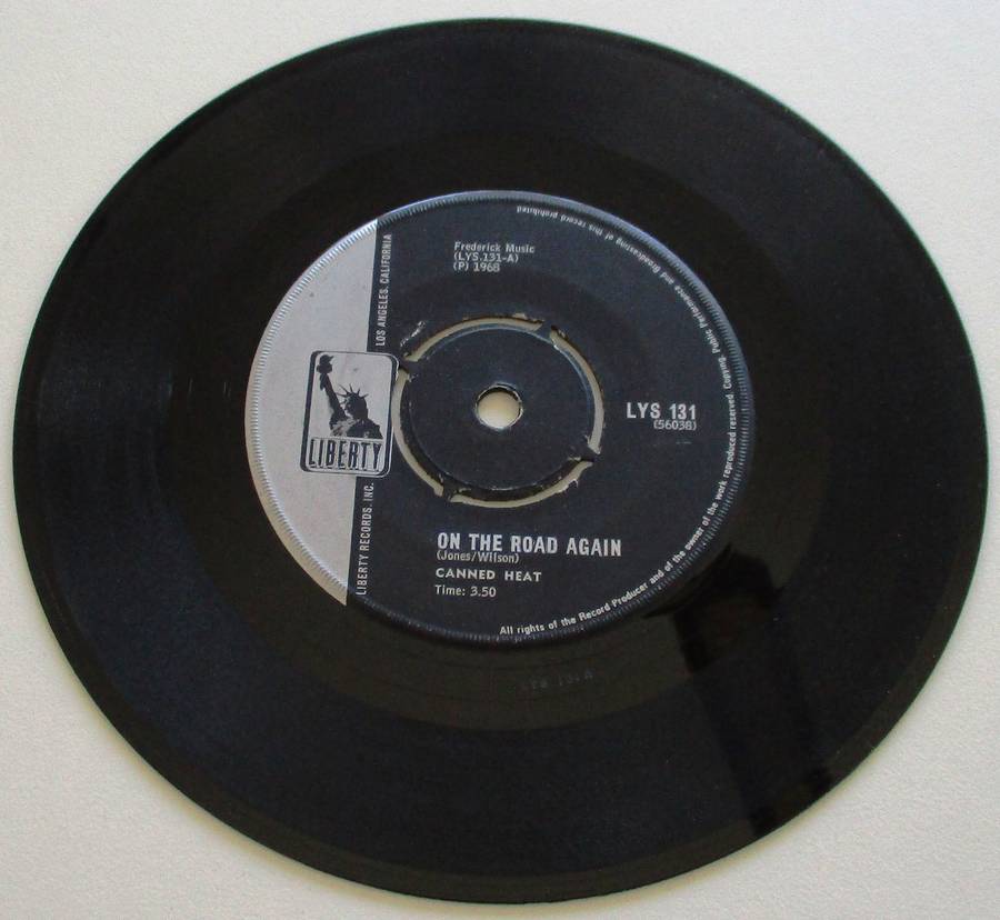 CANNED HEAT On the Road Again 7` Single VINYL Record