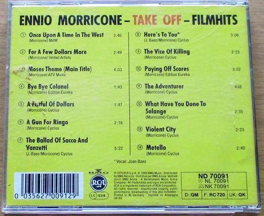 ENNIO MORRICONE Film Hits CD [Gx10]