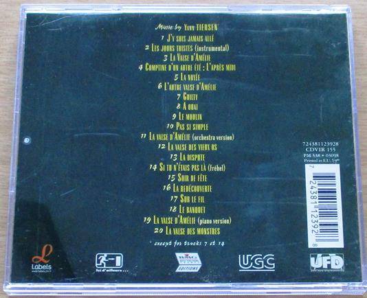 AMELIE O.S.T. CD [Vx7]