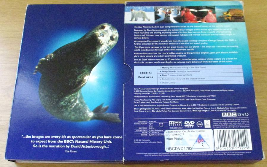 THE BLUE PLANET 4xDVD [Box Set Shelf]