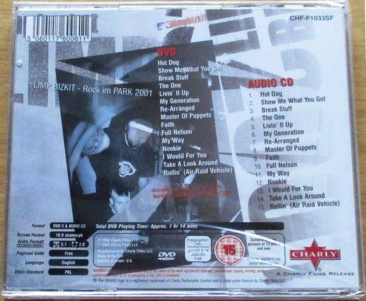 LIMP BIZKIT Rock im Park 2001 CD+DVD