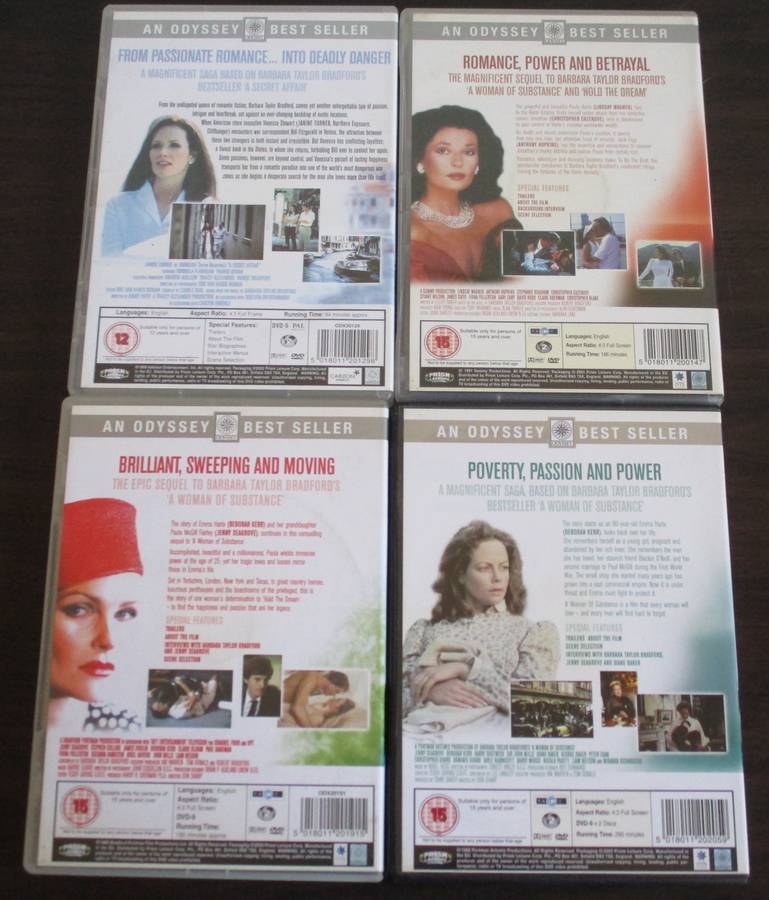 BARBARA TAYLOR BRADFORD 4 Films 4xDVD [BBOX 7]