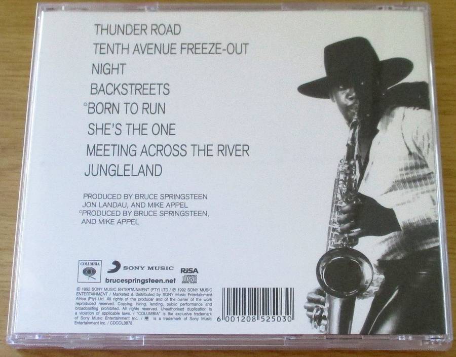 BRUCE SPRINGSTEEN Born to Run CD [Gx26]