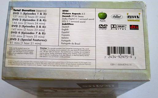 THE BEATLES Anthology 5xDVD BOX SET