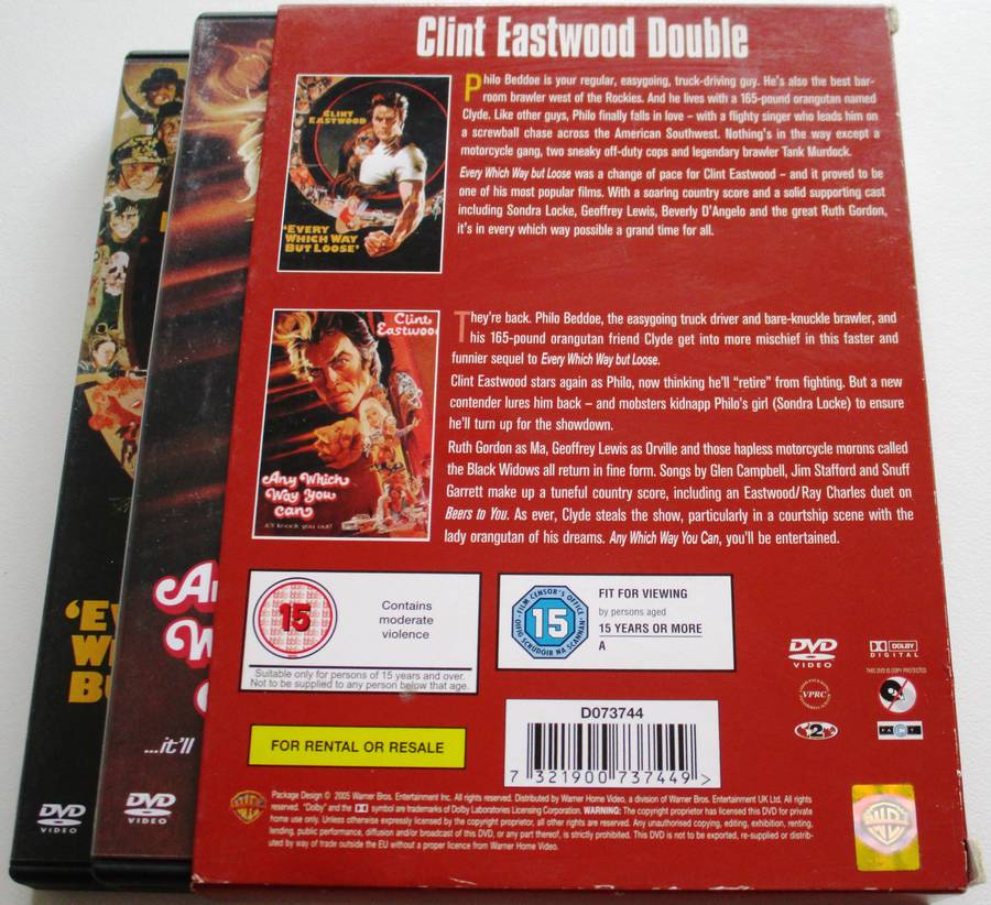 EVERY WHICH WAY BUT LOOSE + ANY WHICH WAY YOU CAN Clint Eastwood 2xDVD BOX SET  [Box Set shelf]