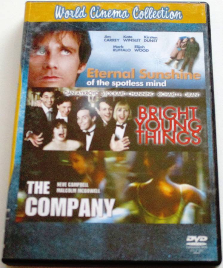ETERNAL SUNSHINE OF THE SPOTLESS MIND + BRIGHT YOUNG THINGS + THE COMPANY 3xDVD  [Box Set shelf]