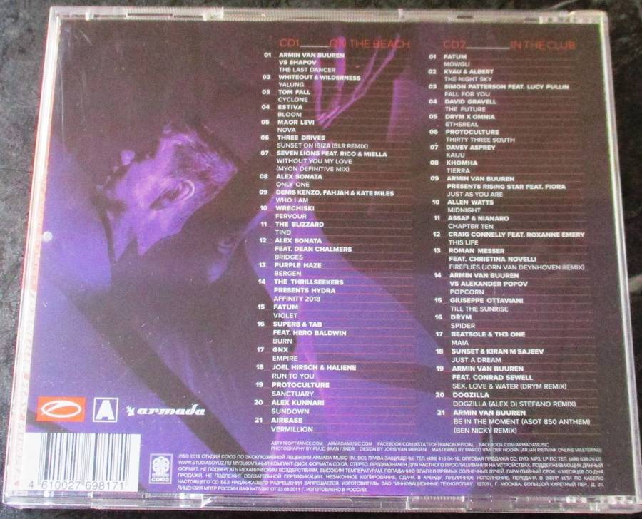 ARMIN VAN BUUREN A STATE OF TRANCE 2018 2xCD Armin van Buuren [Gx37]